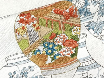 平和屋着物■上質な小紋　花瓶文　金彩　正絹　逸品　CABH5349xi