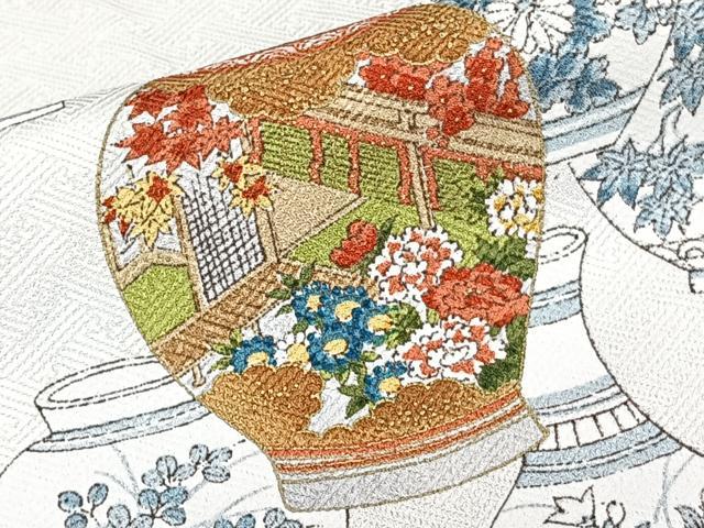 平和屋着物■上質な小紋　花瓶文　金彩　正絹　逸品　CABH5349xi