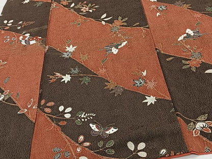 平和屋着物■上質な小紋　花蝶文　金彩　正絹　逸品　CABH5351xi