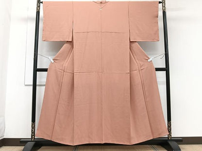 平和屋着物■上質な色無地　遠州茶色　正絹　逸品　CABH5360xi