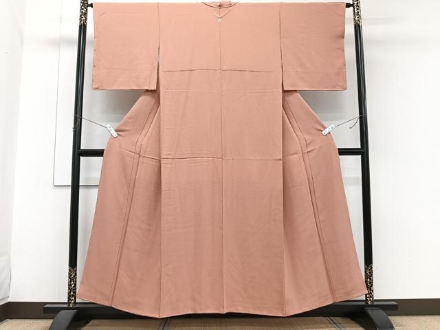 平和屋着物■上質な色無地　遠州茶色　正絹　逸品　CABH5360xi