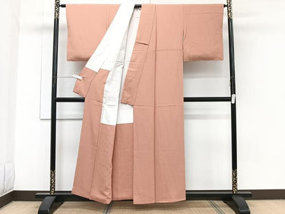 平和屋着物■上質な色無地　遠州茶色　正絹　逸品　CABH5360xi