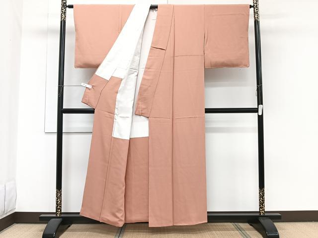 平和屋着物■上質な色無地　遠州茶色　正絹　逸品　CABH5360xi