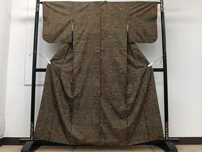 平和屋着物■本場染大島紬　鳳凰花文　正絹　逸品　CABH5461xi