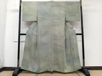 平和屋着物■上質な小紋　作家物　登仕子染　霞文　正絹　逸品　CABH5502xi