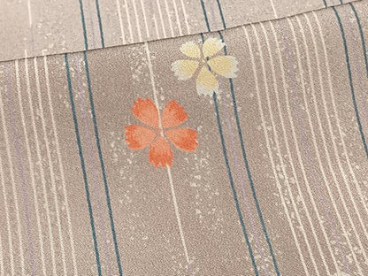 平和屋着物■上質な小紋　矢羽花間道　正絹　逸品　未使用　CABH5506xi