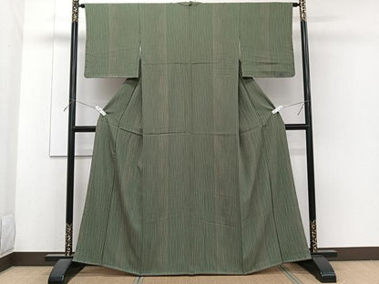平和屋着物■上質な小紋　間道　正絹　逸品　未使用　CABH5508xi