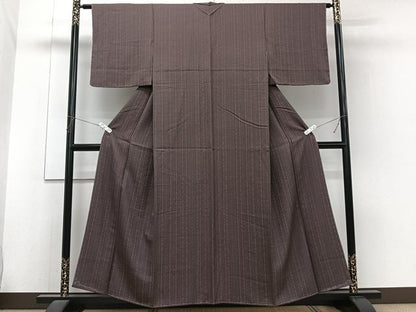平和屋着物■上質な小紋　こぼれ松葉　正絹　逸品　未使用　CABH5510xi