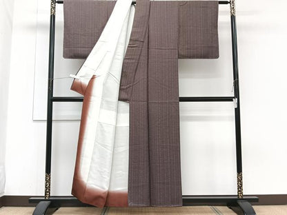 平和屋着物■上質な小紋　こぼれ松葉　正絹　逸品　未使用　CABH5510xi