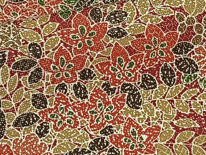 平和屋着物■本場染大島紬　草花文　正絹　逸品　未使用　CABH5515xi