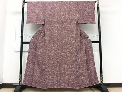 平和屋着物■上質な小紋　抽象文　鬼しぼ縮緬　正絹　逸品　未使用　CABH5517xi