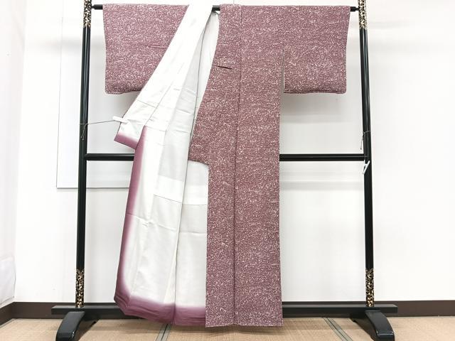 平和屋着物■上質な小紋　抽象文　鬼しぼ縮緬　正絹　逸品　未使用　CABH5517xi