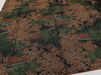 平和屋着物■上質な紬　樹林文　正絹　逸品　CABH5523xi