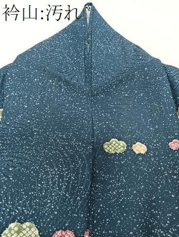 平和屋着物■上質な小紋　流水花文　たたき染め　正絹　逸品　CABH5538xi