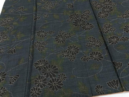 平和屋着物■本場大島紬　7マルキ　花唐草文　正絹　逸品　CABH5541xi