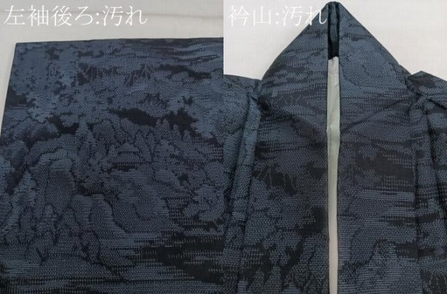 平和屋着物■上質な紬　風景文　正絹　逸品　CABH5542xi