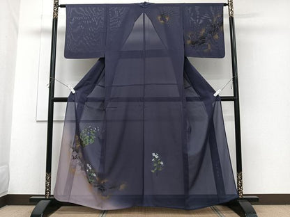 平和屋着物＊夏物　訪問着　絽　飾花文　金彩　正絹　逸品　CABH5552xi