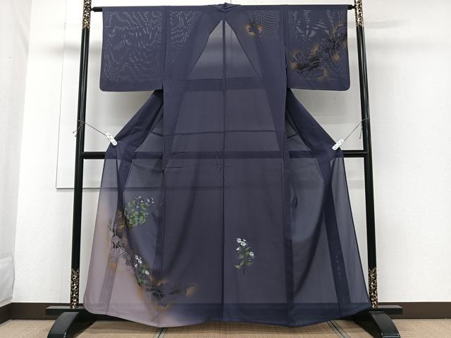 平和屋着物＊夏物　訪問着　絽　飾花文　金彩　正絹　逸品　CABH5552xi