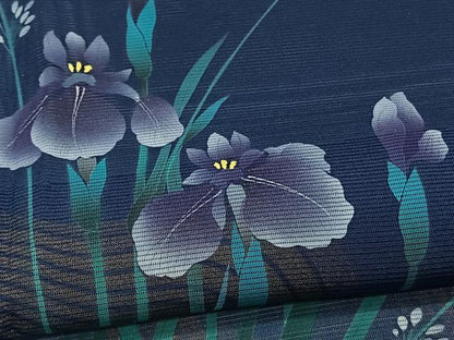 平和屋着物＊夏物　訪問着　絽　波花鳥文　暈し染め　金彩　正絹　逸品　CABH5554xi