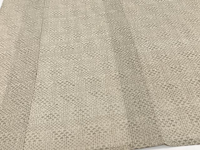 平和屋着物＊夏物　上布　幾何学文様　麻　逸品　CABH5556xi