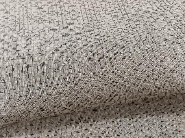 平和屋着物＊夏物　上布　幾何学文様　麻　逸品　CABH5556xi