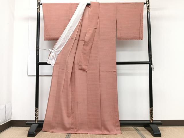平和屋着物＊夏物　小紋　染色家　岸上純平　絽ちりめん　霞文　正絹　逸品　CABH5559xi