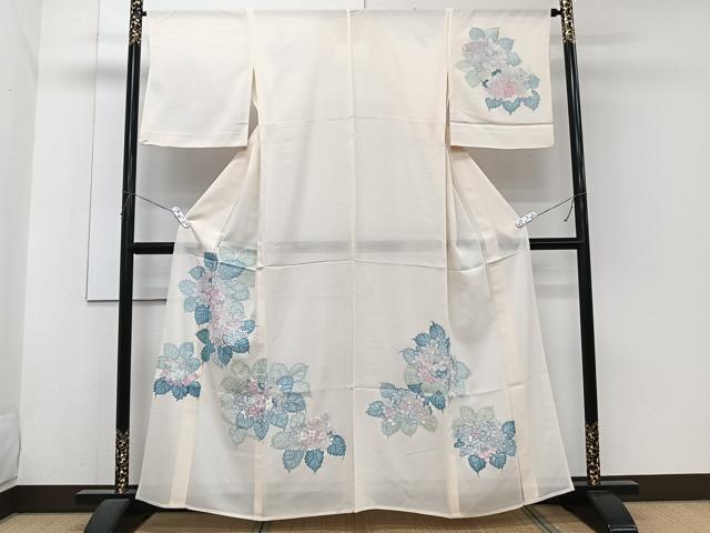 平和屋着物＊夏物　訪問着　絽　紫陽花　三越扱い　正絹　逸品　CABH5560xi