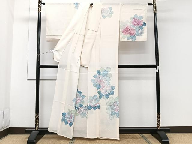 平和屋着物＊夏物　訪問着　絽　紫陽花　三越扱い　正絹　逸品　CABH5560xi