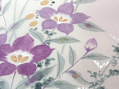 平和屋着物＊夏物　訪問着　絽　手描き　草花文　暈し染め　正絹　逸品　CABH5561xi