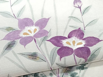 平和屋着物＊夏物　訪問着　絽　手描き　草花文　暈し染め　正絹　逸品　CABH5561xi