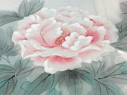 平和屋着物＊夏物　訪問着　絽　手描き　草花文　正絹　逸品　CABH5564xi