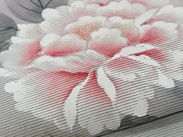 平和屋着物＊夏物　訪問着　絽　手描き　草花文　正絹　逸品　CABH5564xi
