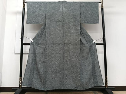 平和屋着物＊夏物　小紋　絽　霞文　正絹　逸品　CABH5565xi