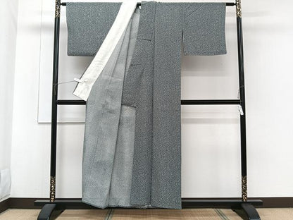 平和屋着物＊夏物　小紋　絽　霞文　正絹　逸品　CABH5565xi