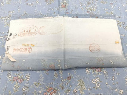 平和屋着物＊夏物　小紋　絽　草花文　反端付き　正絹　逸品　CABH5566xi