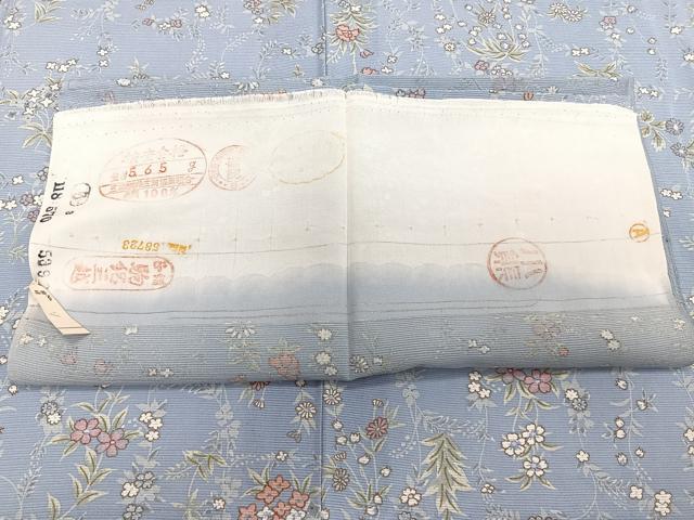 平和屋着物＊夏物　小紋　絽　草花文　反端付き　正絹　逸品　CABH5566xi