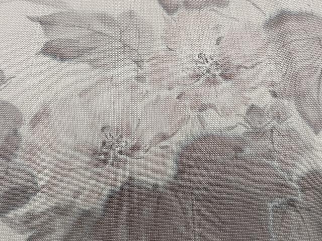 平和屋着物＊手描友禅女流作家　一色生子　夏物　訪問着　紗紬　草花文　ロング丈　正絹　逸品　未使用　CABH5570xi
