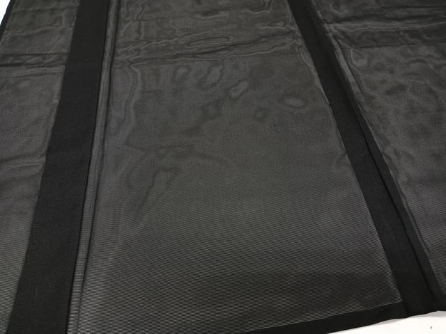 平和屋着物＊夏物　男性　色無地　絽　黒衣　黒色　正絹　逸品　CABH5573xi