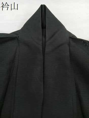 平和屋着物＊夏物　男性　色無地　絽　黒衣　黒色　正絹　逸品　CABH5574xi