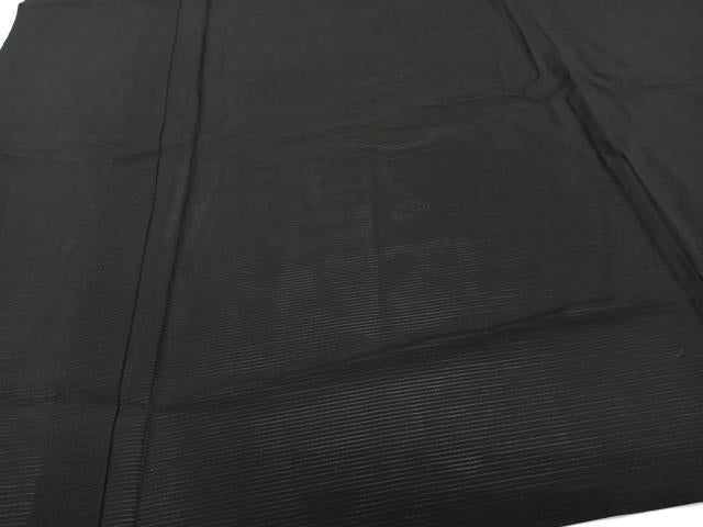 平和屋着物＊夏物　男性　色無地　絽　黒衣　黒色　正絹　逸品　CABH5575xi