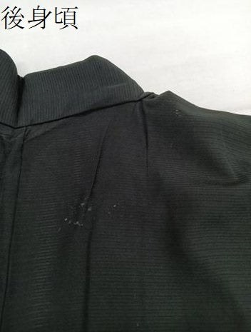 平和屋着物＊夏物　男性　色無地　絽　黒衣　黒色　正絹　逸品　CABH5575xi