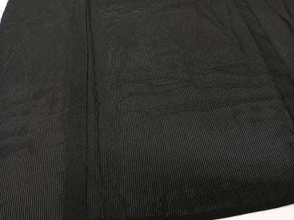 平和屋着物＊夏物　男性　色無地　縦絽　黒衣　黒色　正絹　逸品　CABH5576xi