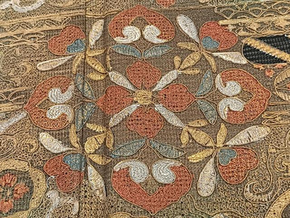 平和屋着物＊夏物　黒留袖　絽　刺繍　吉祥花文　正絹　逸品　CABH5578xi