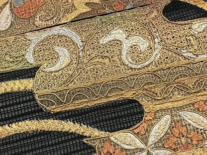 平和屋着物＊夏物　黒留袖　絽　刺繍　吉祥花文　正絹　逸品　CABH5578xi