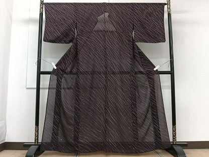 平和屋着物＊夏物　小紋　絽　幾何学文　正絹　逸品　CABH5580xi
