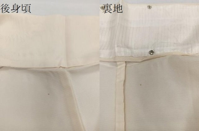 平和屋着物＊夏物　訪問着　絽　草花文　銀糸　正絹　逸品　CABH5581xi