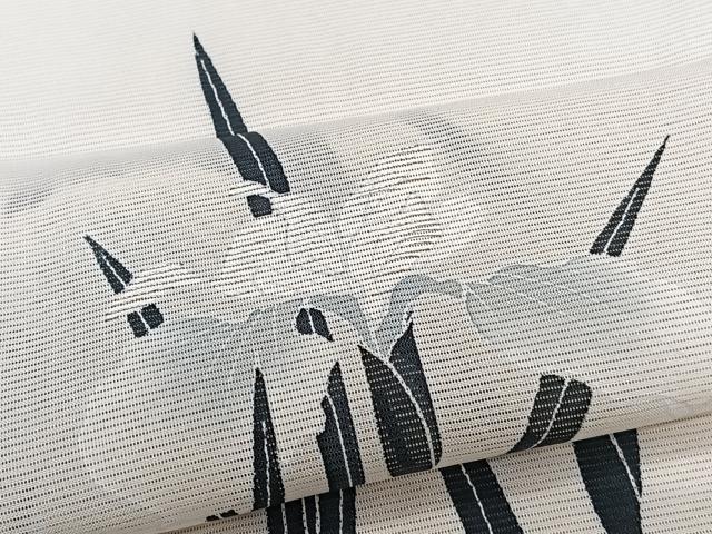 平和屋着物＊夏物　訪問着　絽　草花文　銀糸　正絹　逸品　CABH5581xi