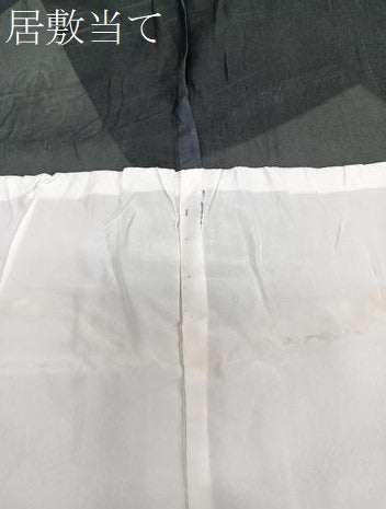 平和屋着物＊夏物　小紋　紗　矢羽文　黒地　正絹　逸品　CABH5582xi