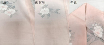 平和屋着物＊夏物　小紋　絽　草花文　正絹　逸品　CABH5585xi