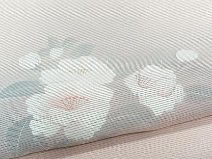 平和屋着物＊夏物　小紋　絽　草花文　正絹　逸品　CABH5585xi